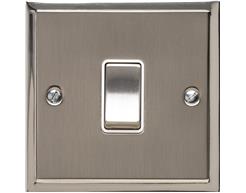 Elite Stepped Plate Range Satin Nickel Switches & Sockets, S05