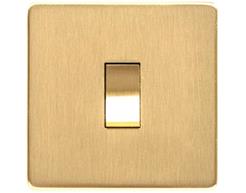 Studio Range Satin Brass Switches & Sockets, Y44