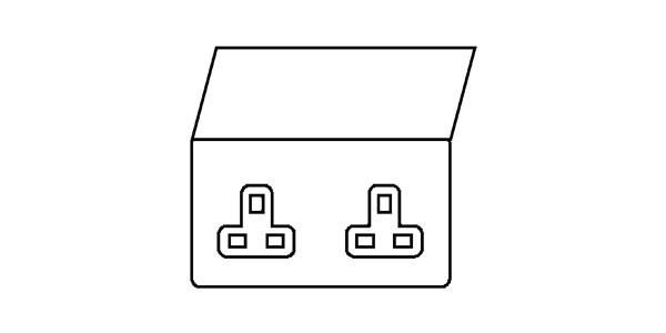 Double Floor Socket Unswitched (13 Amp)